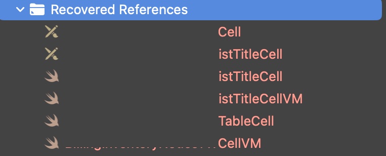 Recovered References XCode